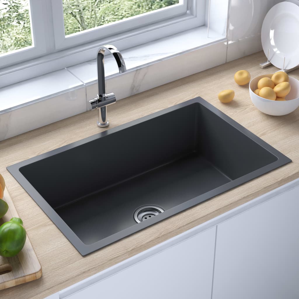 Handmade Kitchen Sink Black Stainless Steel - Direct Imports
