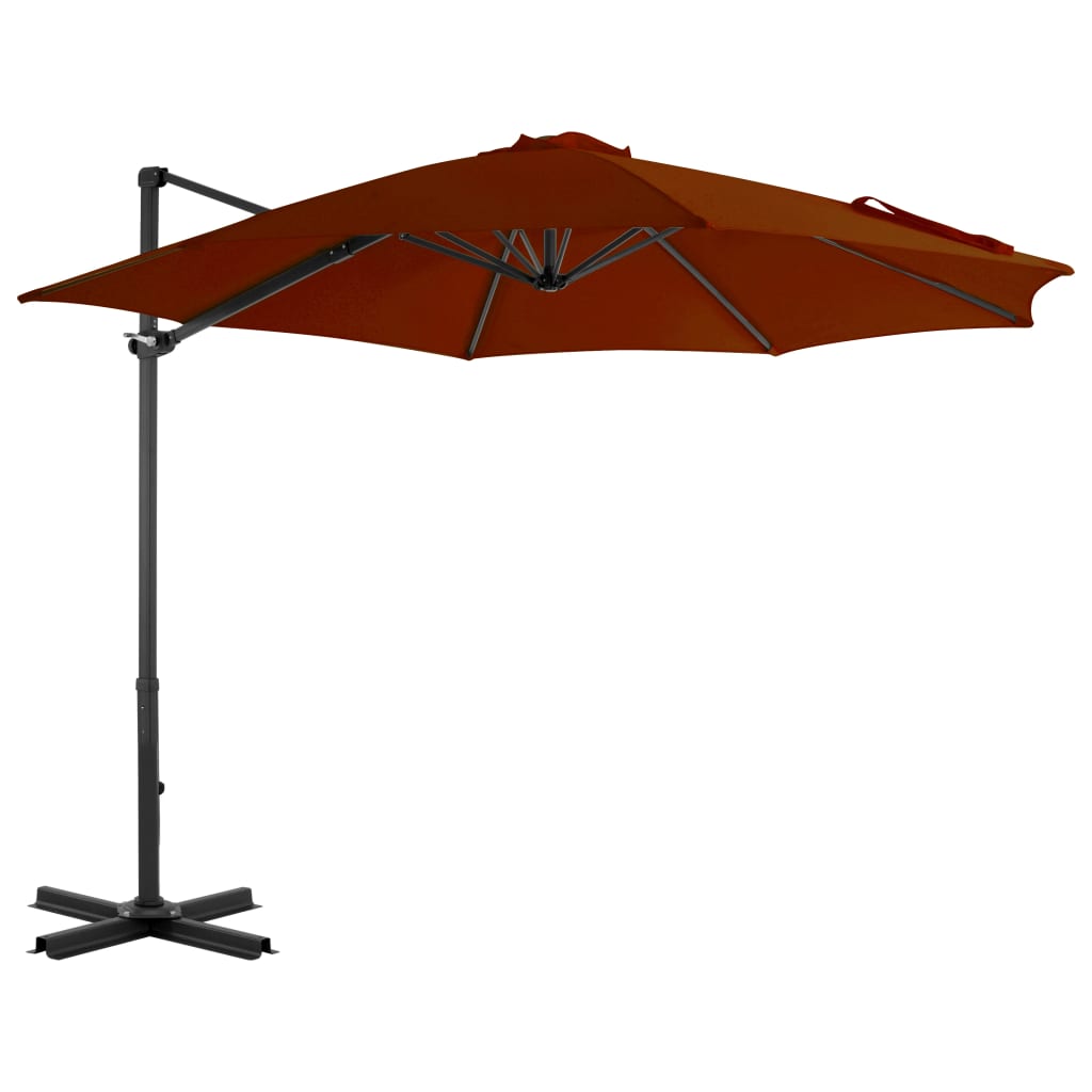 Cantilever Umbrella with Aluminium Pole Terracotta 300 cm - Direct Imports