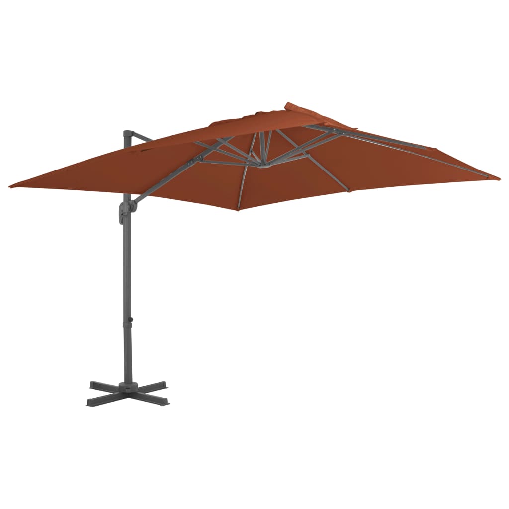 Cantilever Umbrella with Aluminium Pole Terracotta 400x300 cm - Tyrell & Tyrell