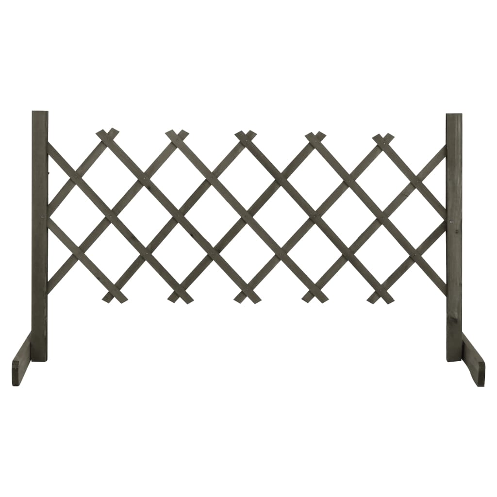 Garden Trellis Fence Grey 120x60 cm Solid Firwood - Style and Chic