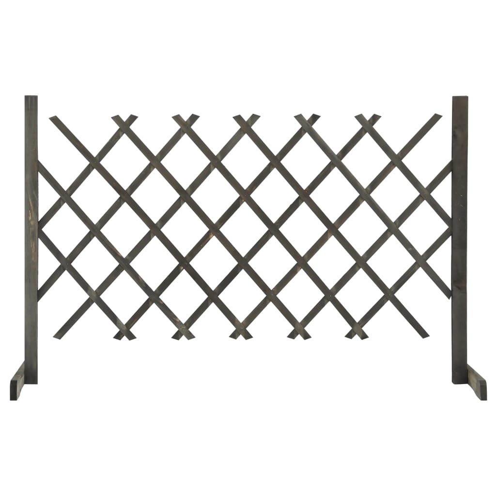 Garden Trellis Fence Grey 120x90 cm Solid Firwood - Unbeatable Bargains