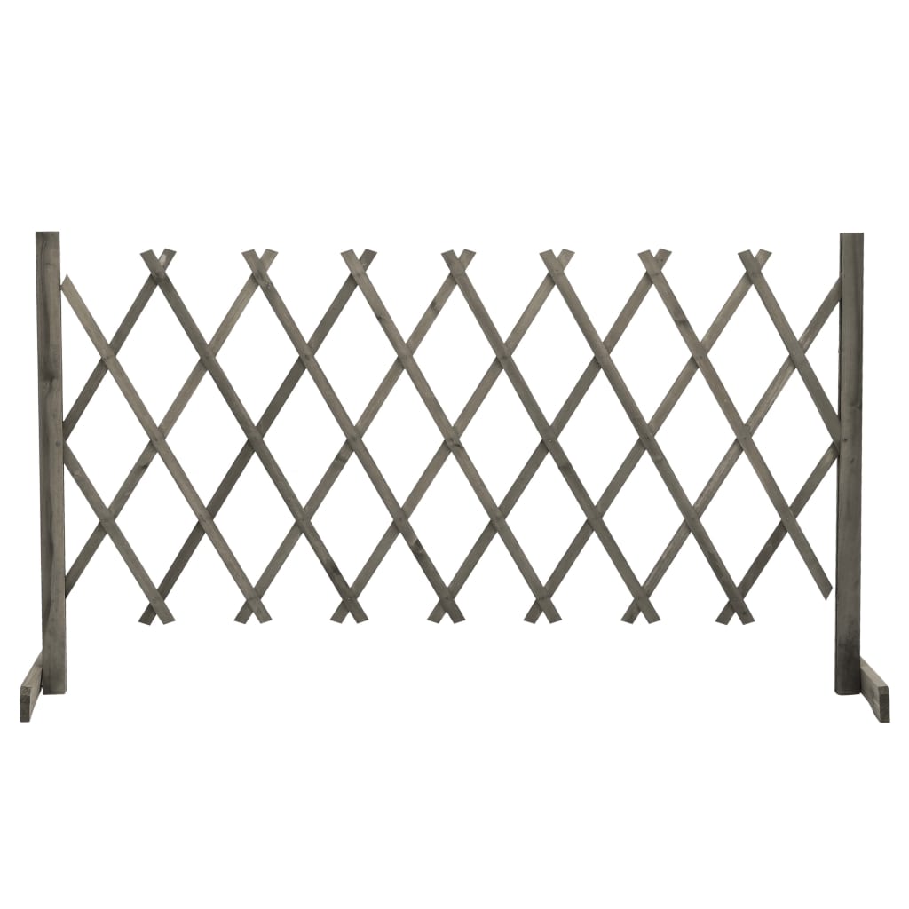 Garden Trellis Fence Grey 150x80 cm Solid Firwood - Unbeatable Bargains