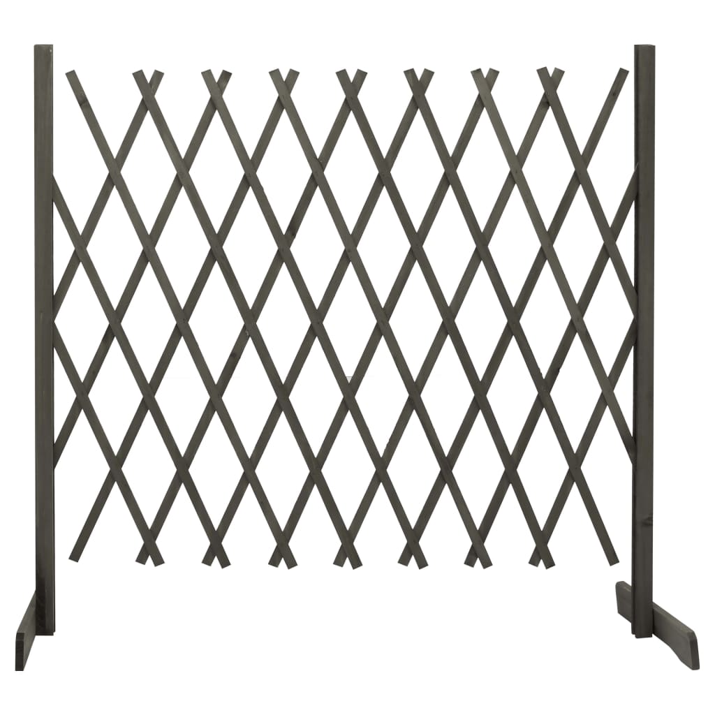 Garden Trellis Fence Grey 180x100 cm Solid Firwood - R and M Furniture
