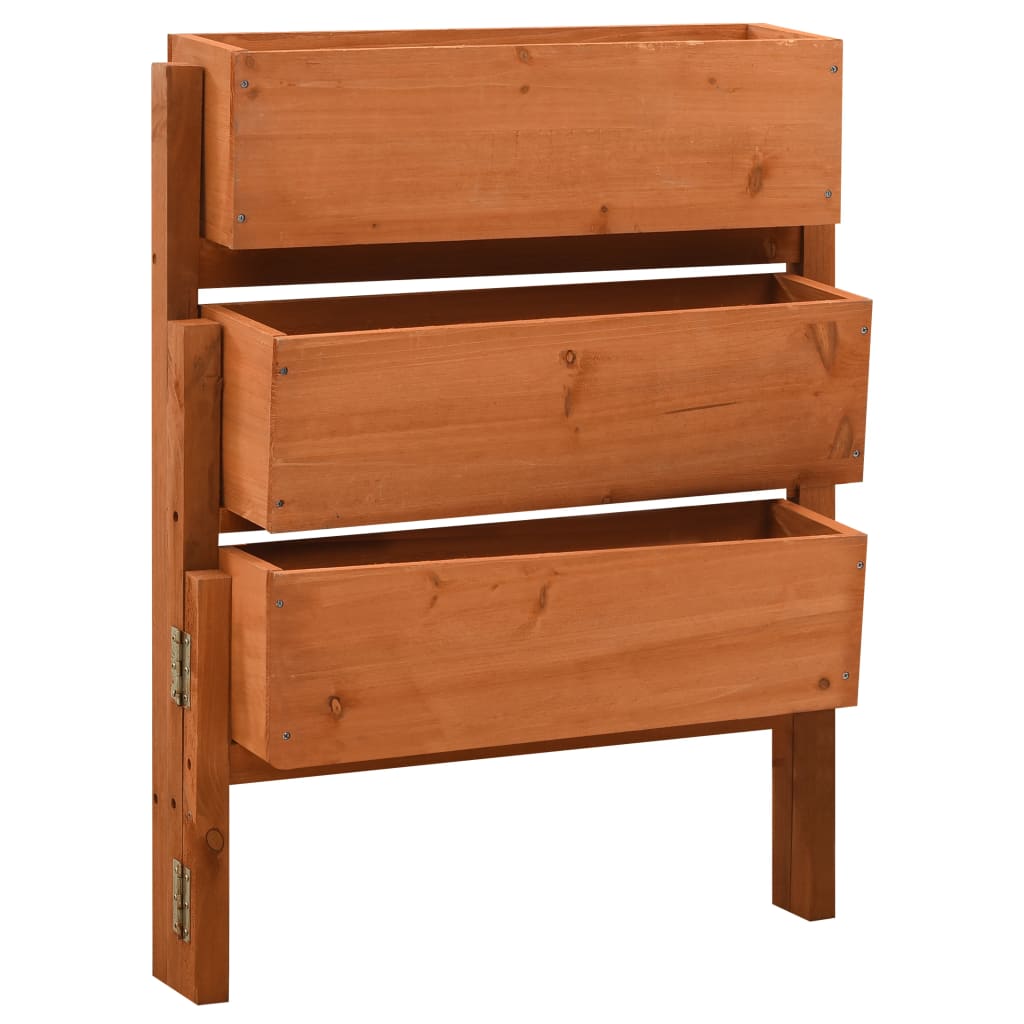 Garden Folding Planter Orange 60x14x75 cm Solid Firwood - Style and Chic