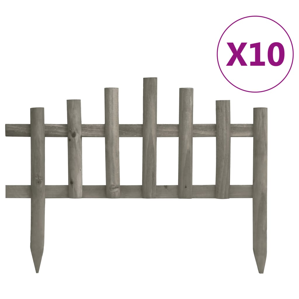 Lawn Edgings 10 pcs Firwood 4.4 m - Brittle & Co