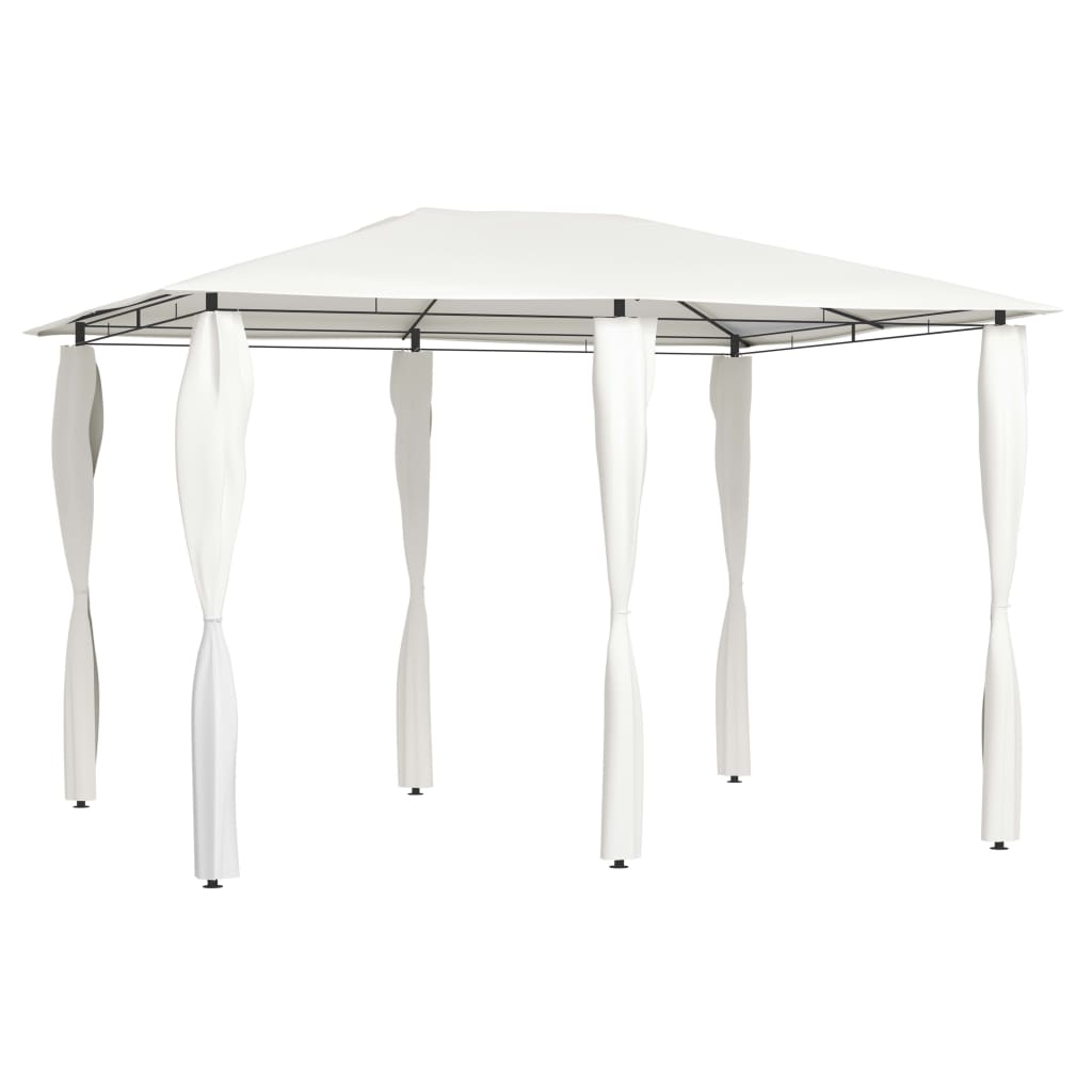 Gazebo with Post Covers 3x4x2.6 m Cream 160 g/m2 - Discount Dealers