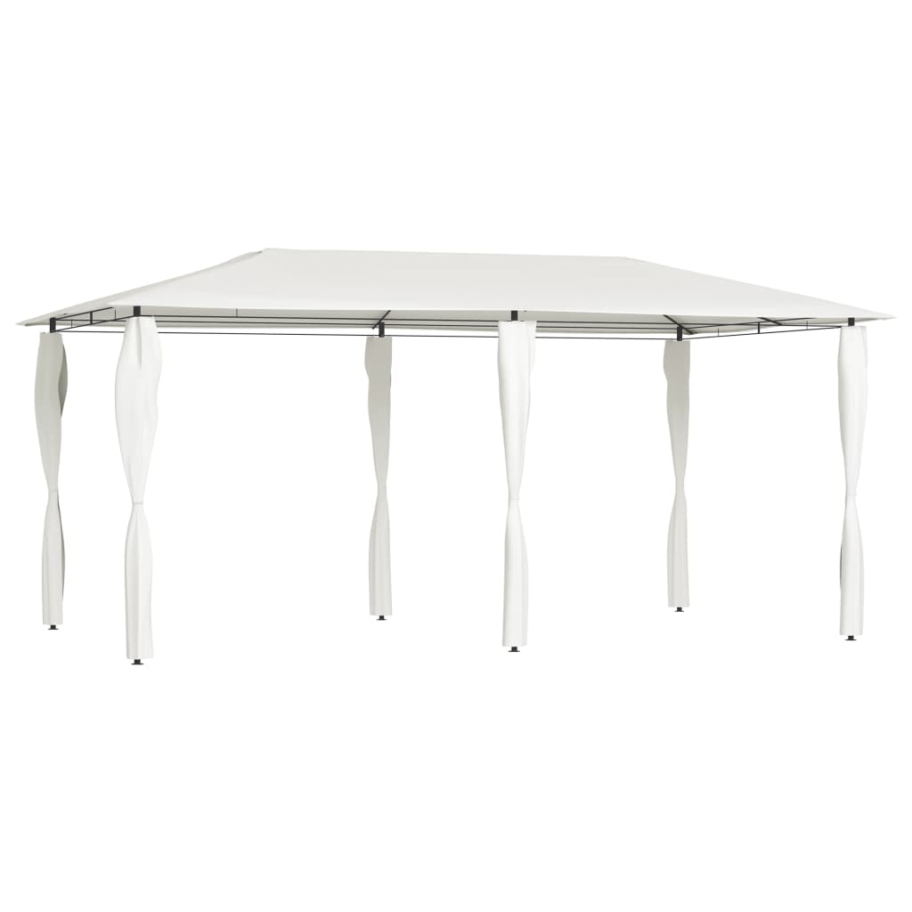 Gazebo with Post Covers 3x6x2.6 m Cream 160 g/m2 - Unbeatable Bargains