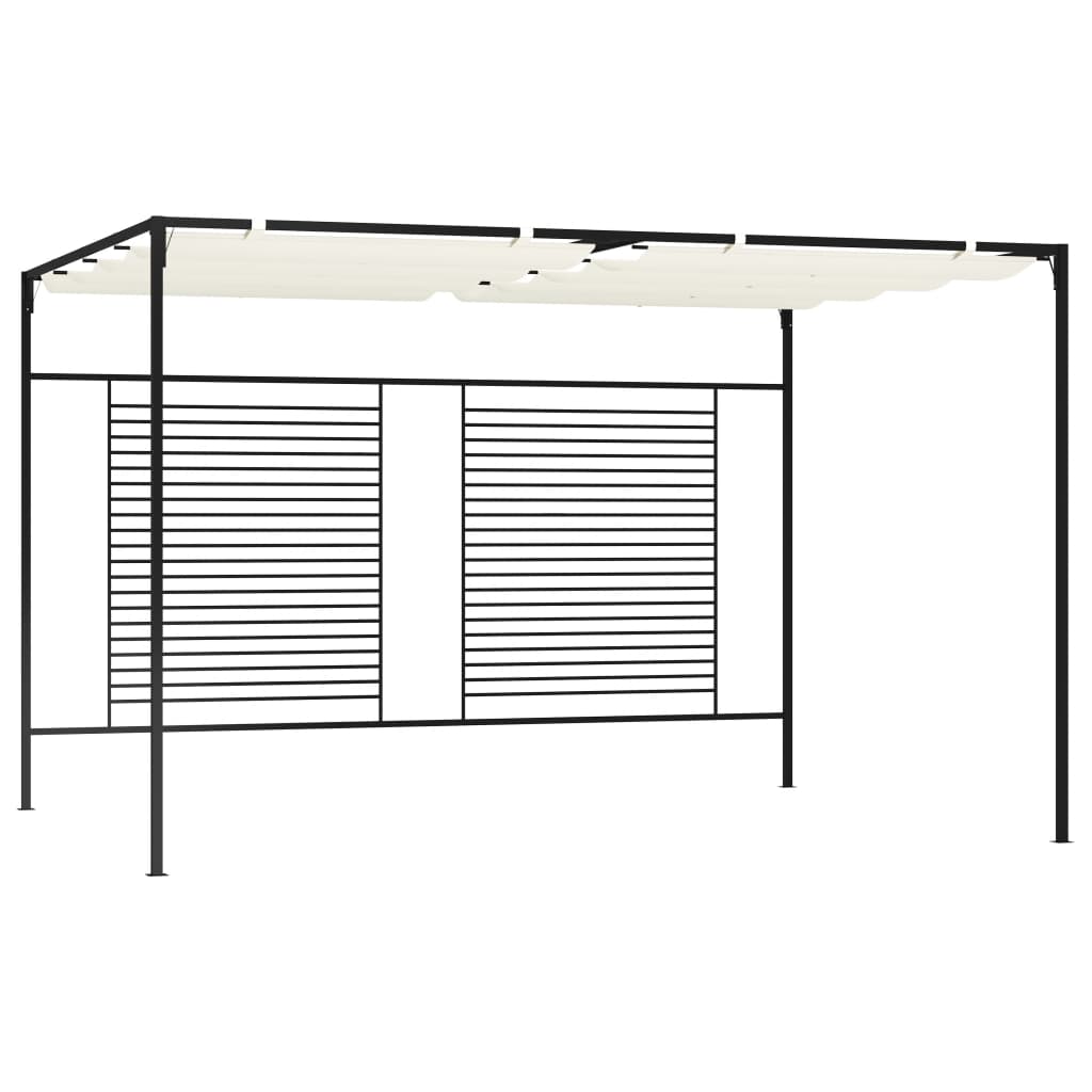 Gazebo with Retractable Roof 3x4x2.3 m Cream 180 g/m2 - Tyrell & Tyrell