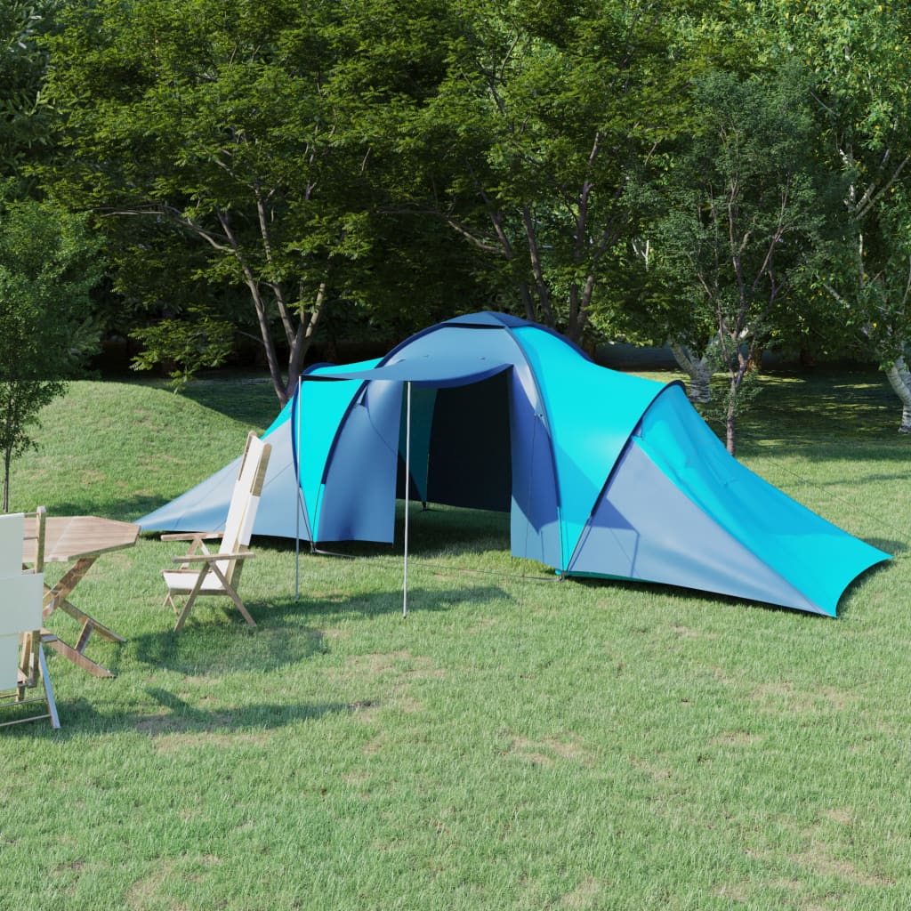 Camping Tent 6 Persons Blue and Light Blue - Design Hut