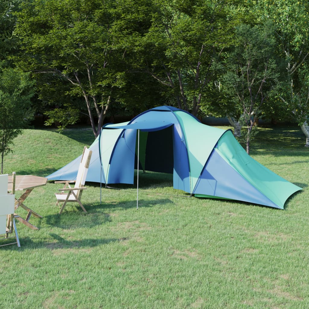 Camping Tent 6 Persons Blue and Green - Tyrell & Tyrell