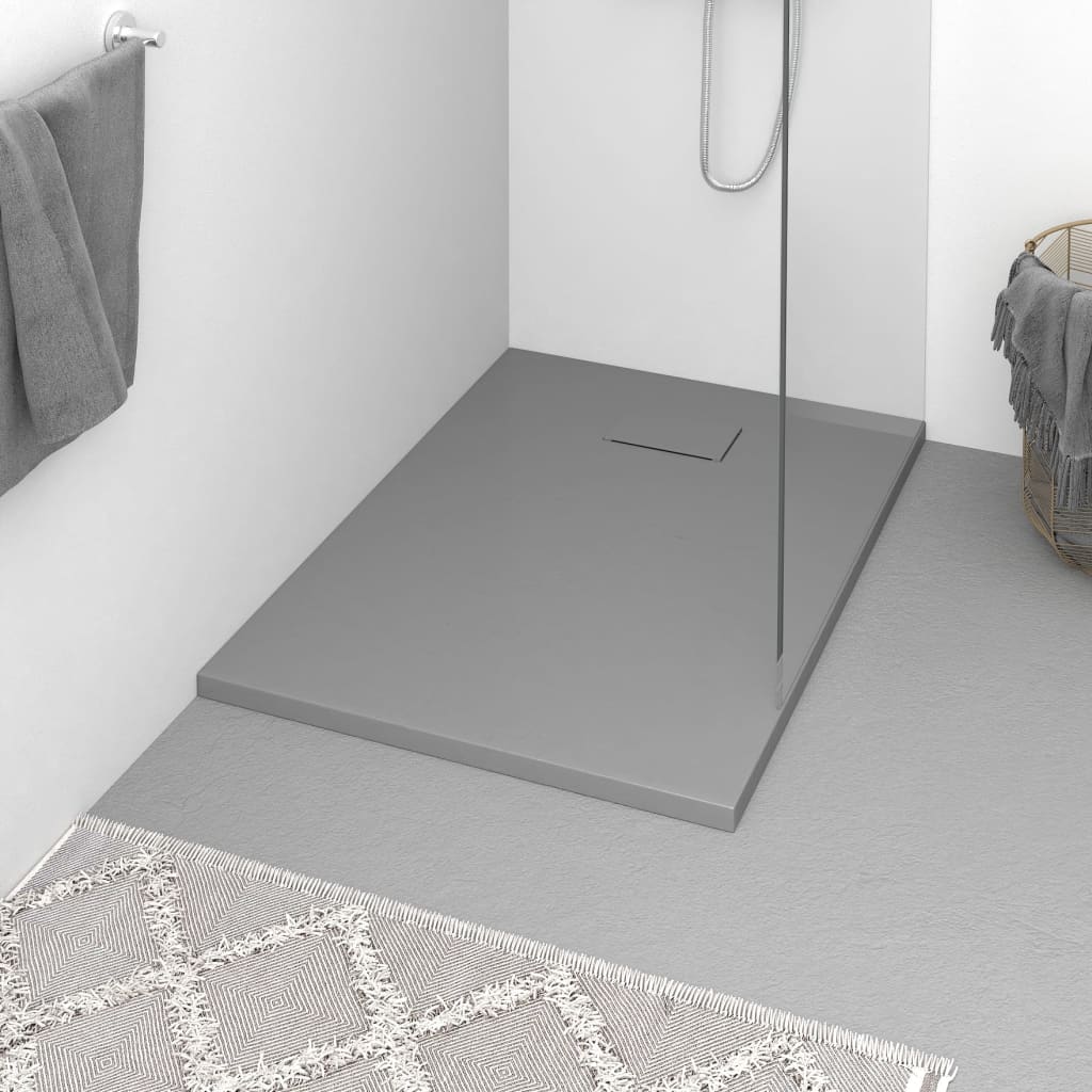Shower Base Tray SMC Grey 100x70cm - R and M Furniture