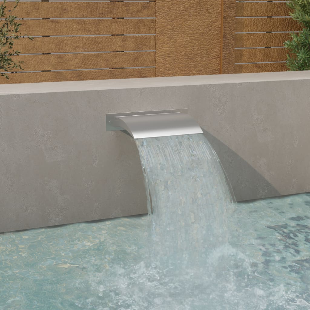 Pool Fountain Silver 45x26x13 cm Stainless Steel - Discount Dealers