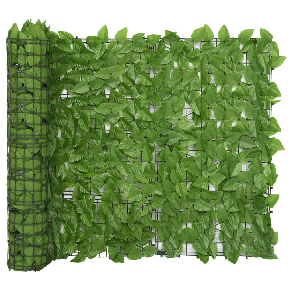Balcony Screen with Green Leaves 400x100 cm - R and M Furniture