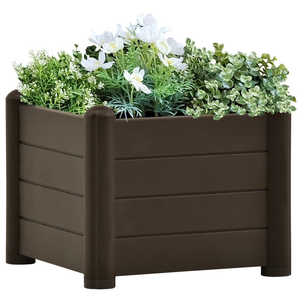 Garden Raised Bed PP Mocha 43x43x35 cm - Merkel Designers