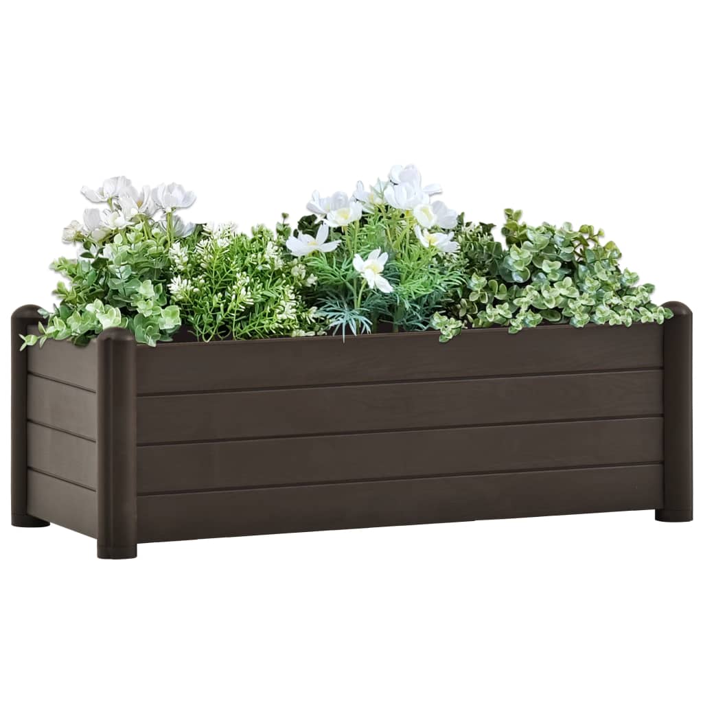 Garden Raised Bed PP Mocha 100x43x35 cm - Style and Chic