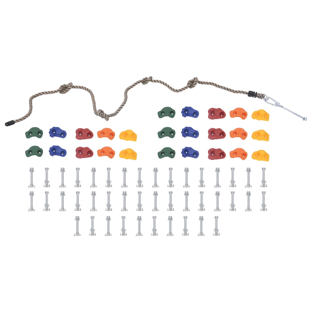 Climbing Stones with Rope 25 pcs Multicolour - Casper Homes