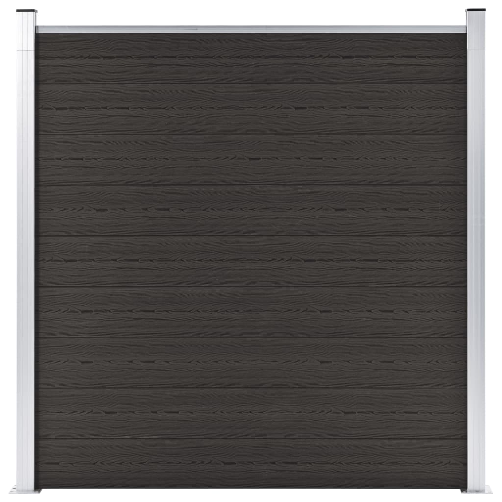 Fence Panel WPC 180x186 cm Black - Tyrell & Tyrell