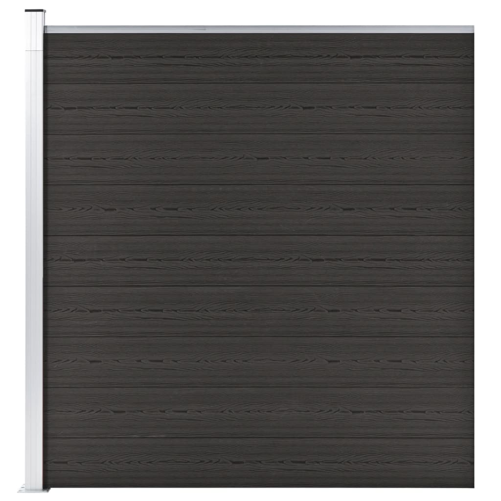 Fence Panel WPC 175x186 cm Black - Sid & Sam