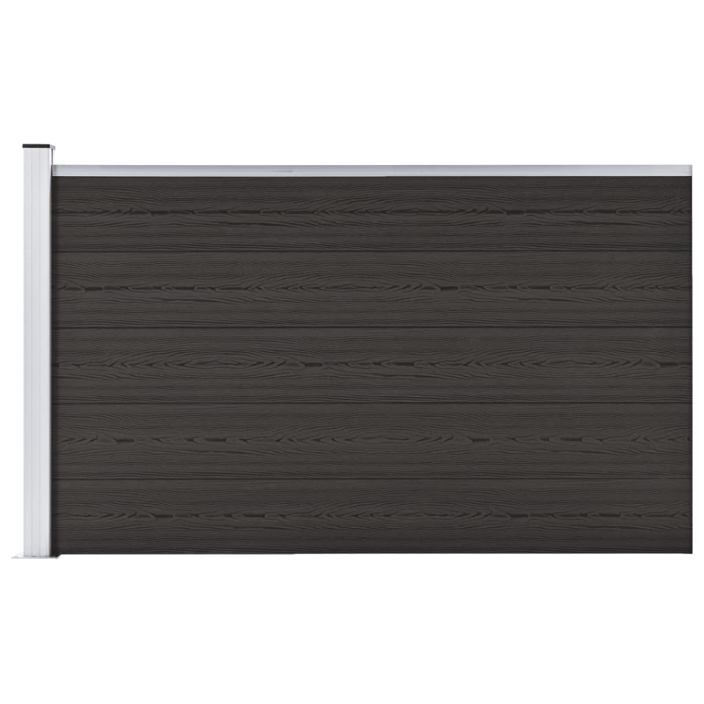Fence Panel WPC 175x105 cm Black - Direct Imports