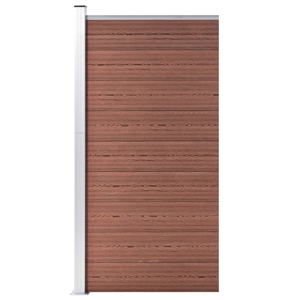 Fence Panel WPC 95x186 cm Brown - Design Hut