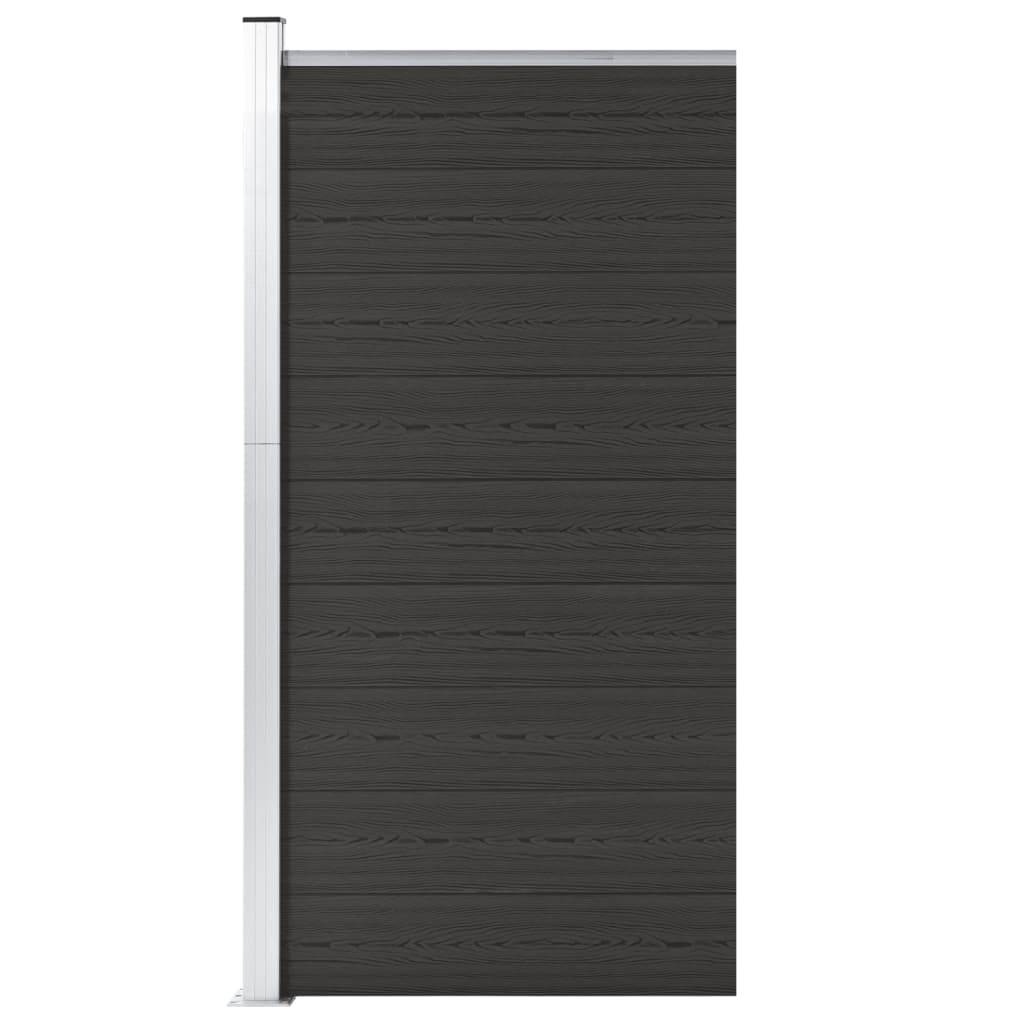 Fence Panel WPC 95x186 cm Black - Decor Base