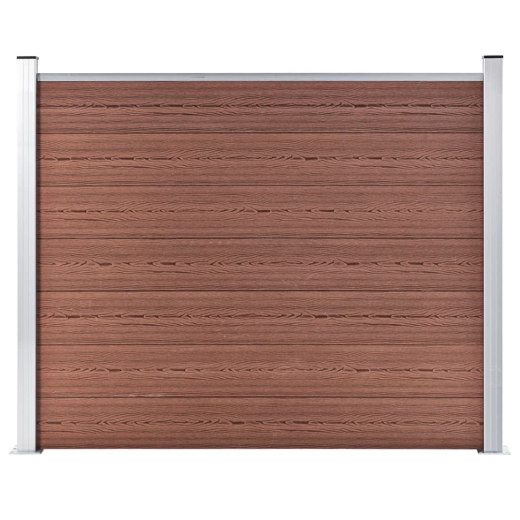 Fence Panel WPC 180x146 cm Brown - Discount Dealers
