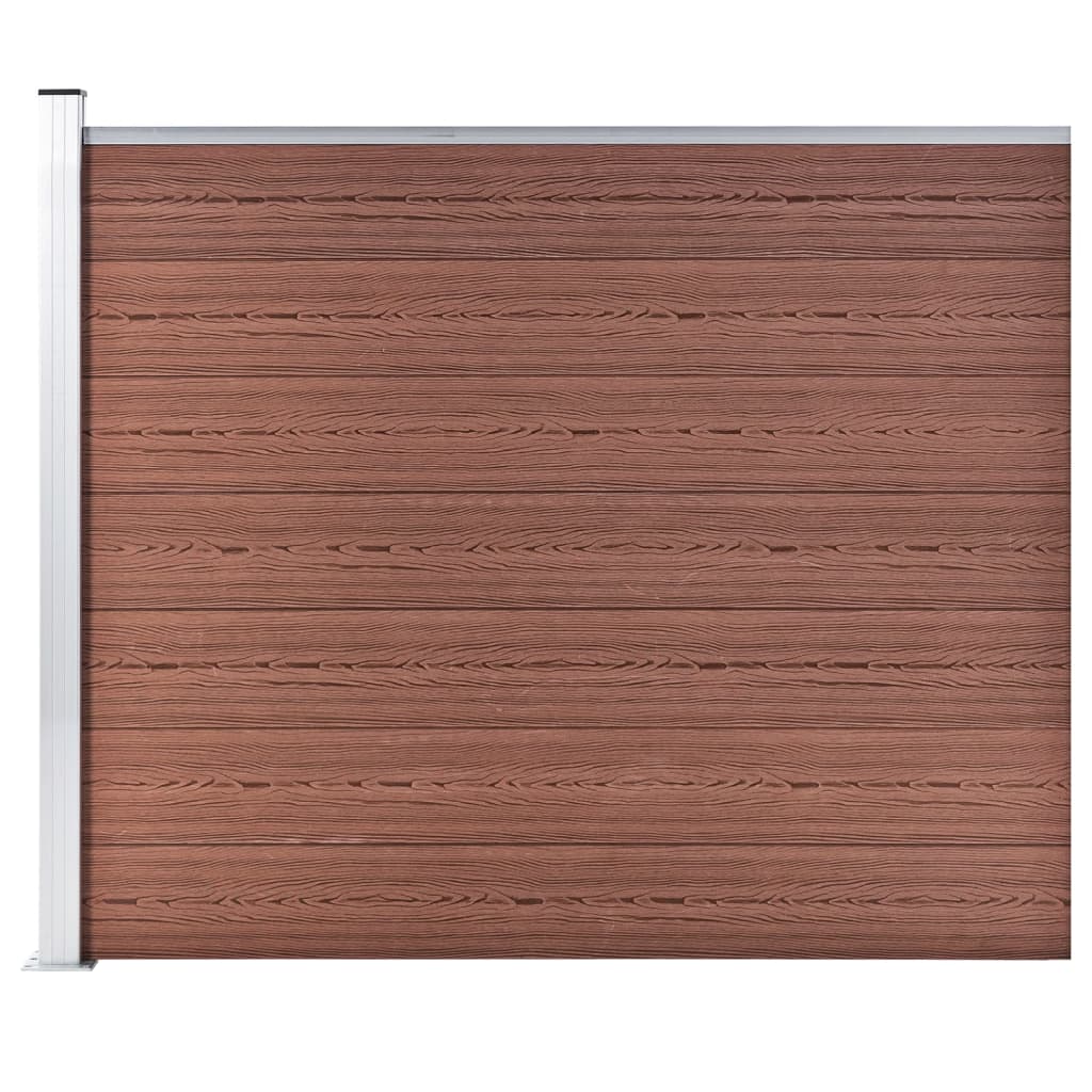 Fence Panel WPC 175x146 cm Brown - Millennium Furniture