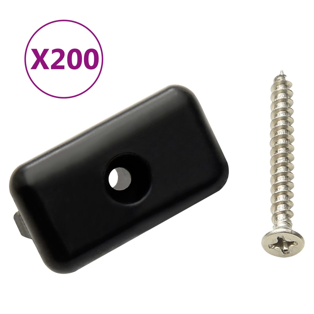 Decking Clips with Screws 200Pcs Plastic and Stainless Steel304 - Decor Base