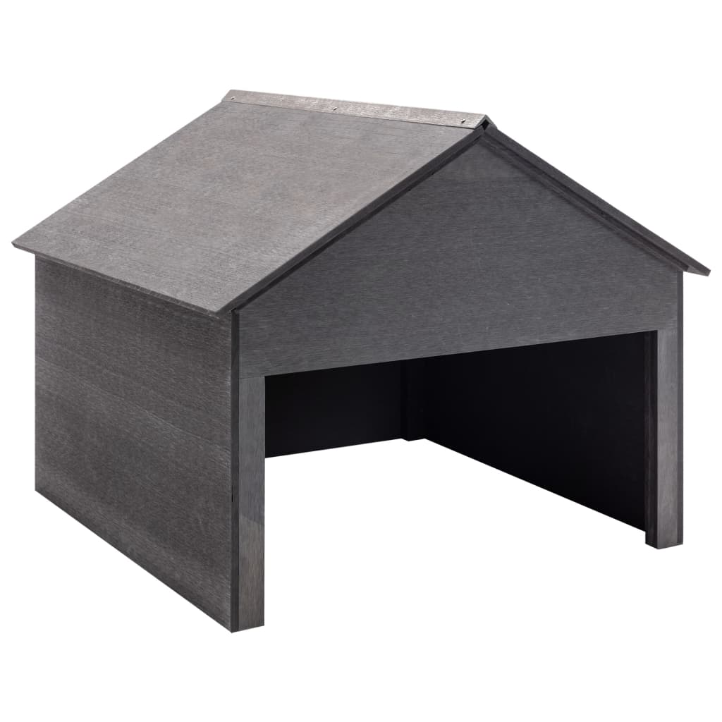 Lawn Mower Garage Grey 80x80x70 cm WPC - Design Hut