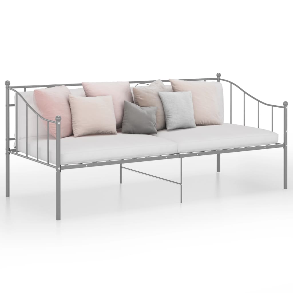Sofa Bed Frame Grey Metal 90x200 cm - Merkel Designers