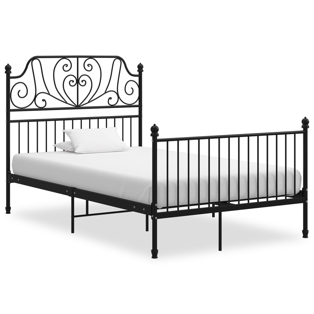 Bed Frame Black Metal 120x200 cm - The Home Maker