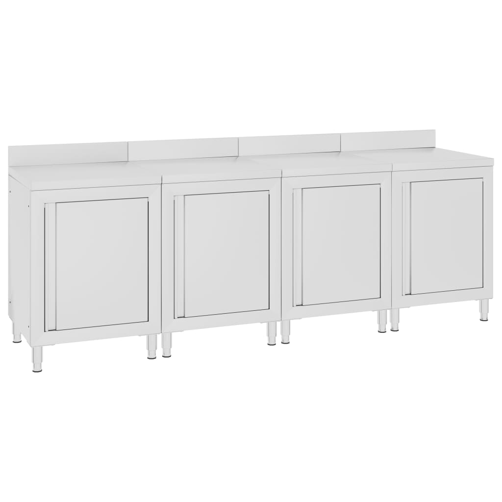 Commercial Work Table Cabinet 240x60x96 cm Stainless Steel - Style and Chic