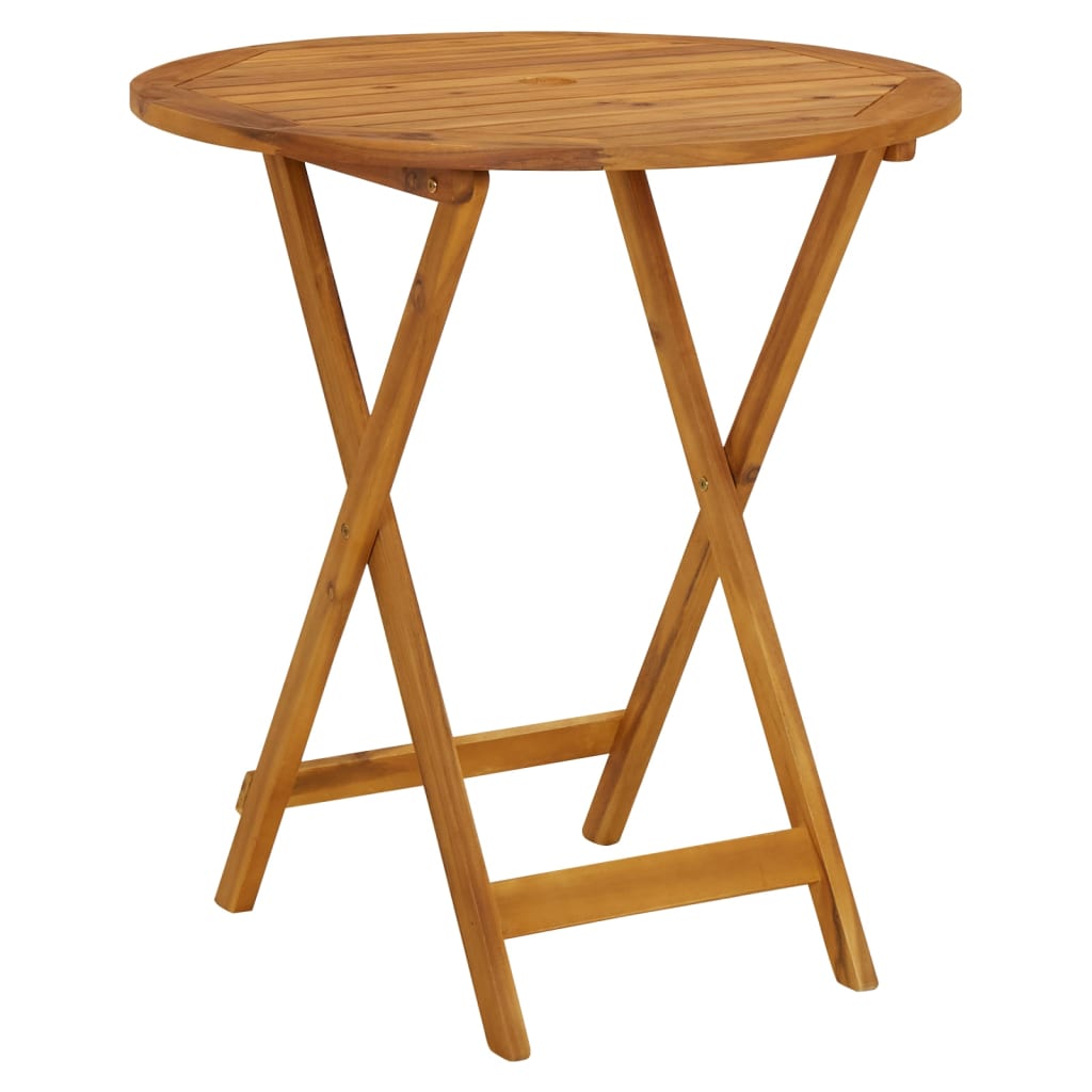 Folding Garden Table 70 cm Solid Acacia Wood - R and M Furniture