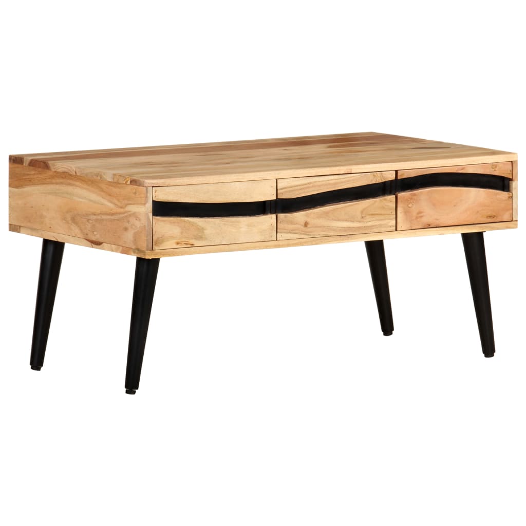 Coffee Table 88x50x42 cm Solid Acacia Wood - Merkel Designers