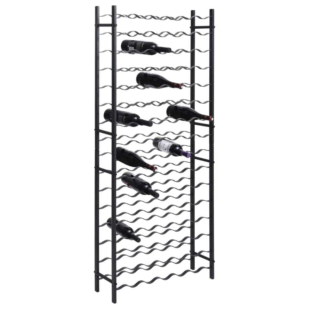 Wine Rack for 96 Bottles Black Iron - Direct Imports