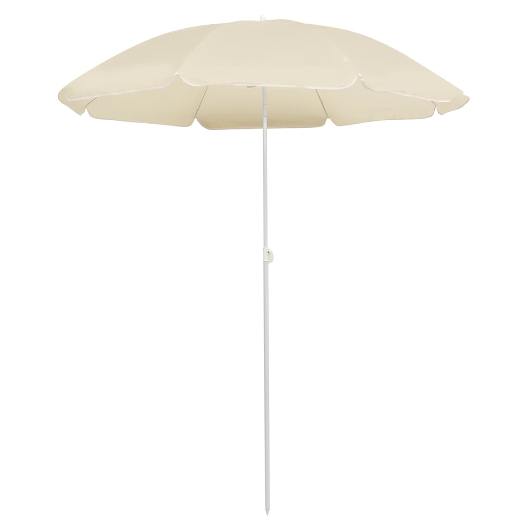 Outdoor Parasol with Steel Pole Sand 180 cm - R and M Furniture