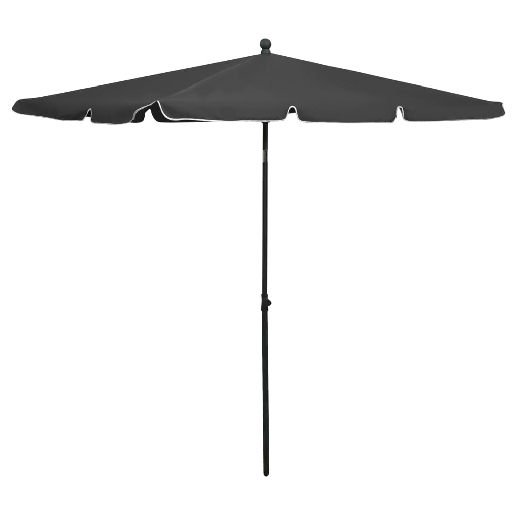 Garden Parasol with Pole 210x140 cm Anthracite - Sid & Sam