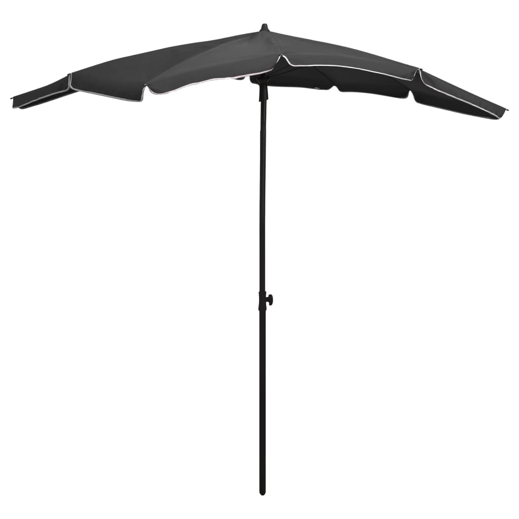 Garden Parasol with Pole 200x130 cm Anthracite - Unbeatable Bargains