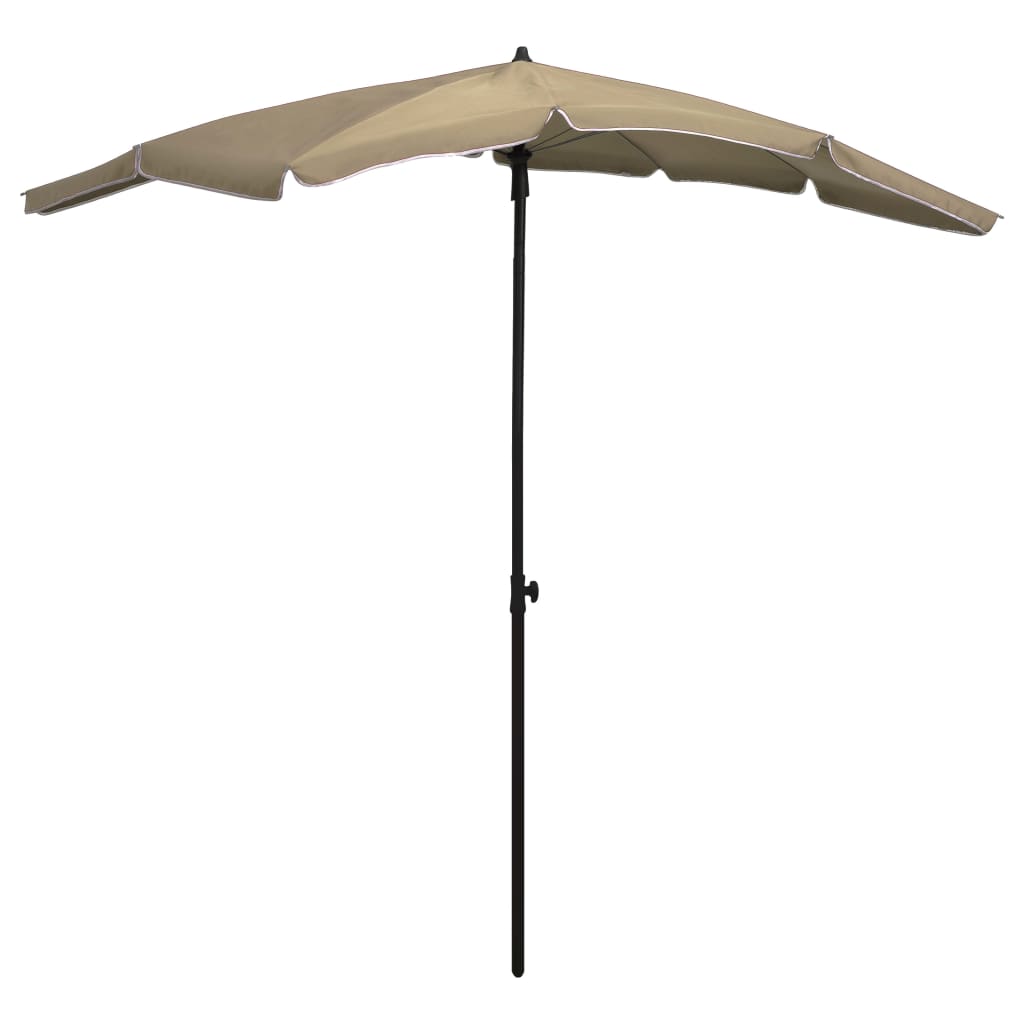 Garden Parasol with Pole 200x130 cm Taupe - R and M Furniture
