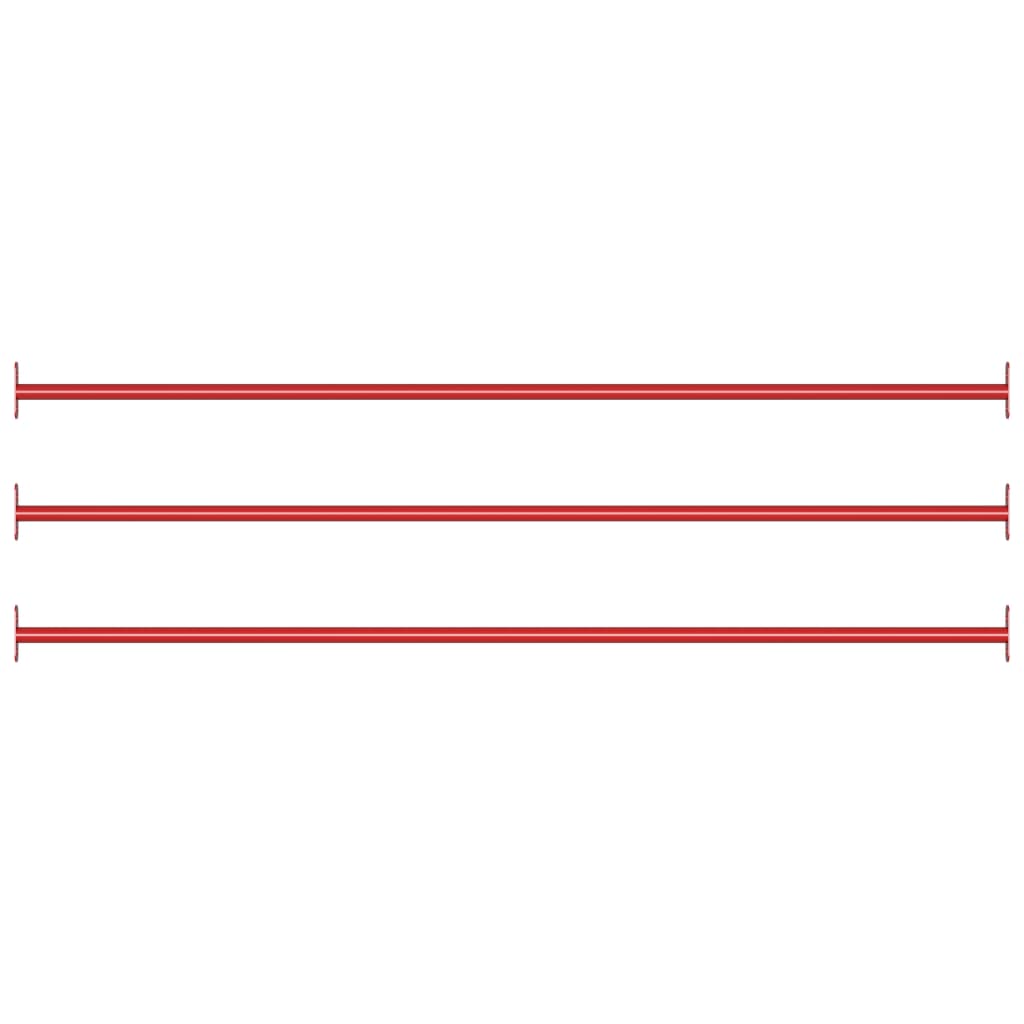 Turning Bars 3 Pcs 125cm Steel Red - Tyrell & Tyrell
