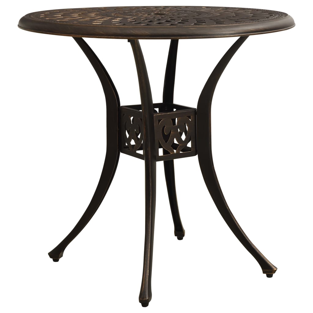 Garden Table Bronze 78x78x72 cm Cast Aluminium - R and M Furniture