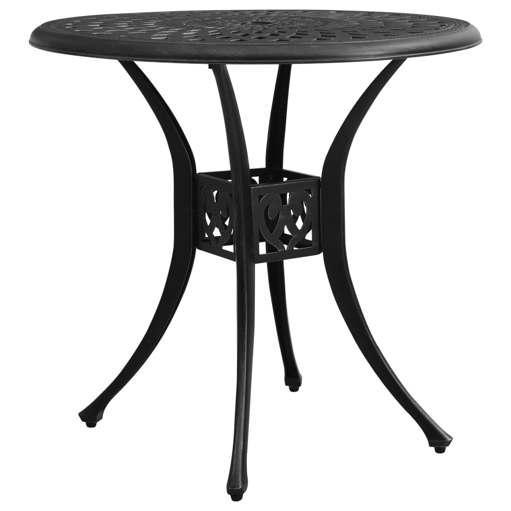 Garden Table Black 78x78x72 cm Cast Aluminium - Discount Dealers