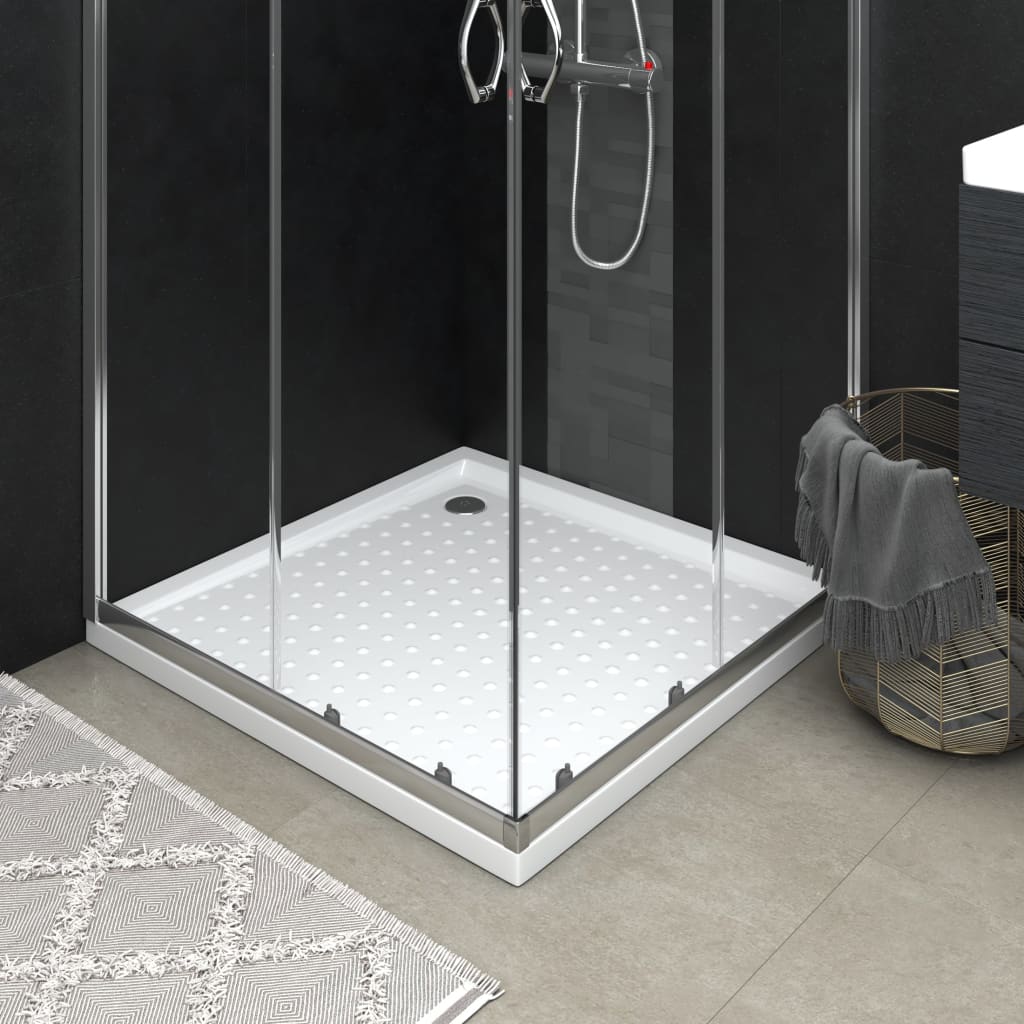 Shower Base Tray with Dots White 90x90x4cm - Casper Homes