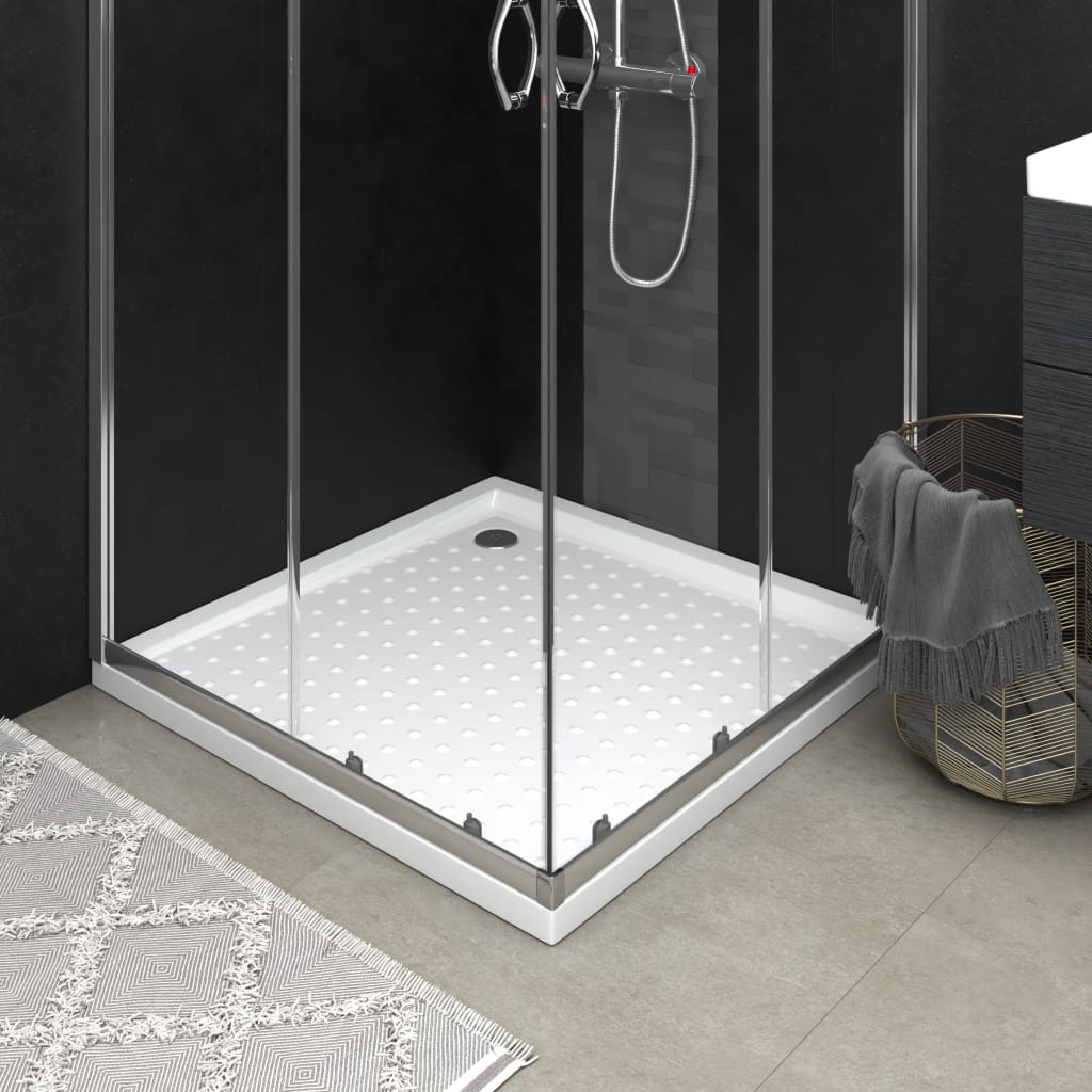 Shower Base Tray with Dots White 80x80x4cm - Casper Homes