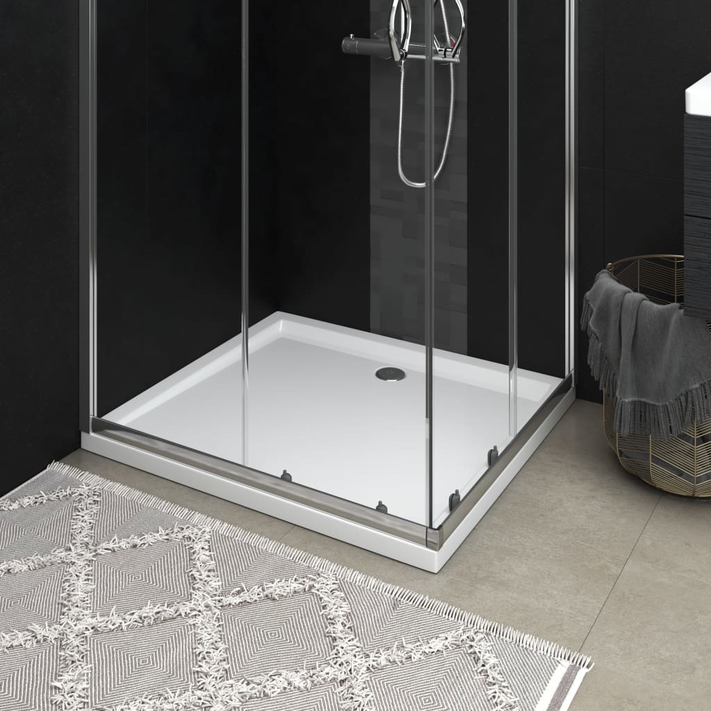 White Rectangular ABS Shower Tray - Millennium Furniture