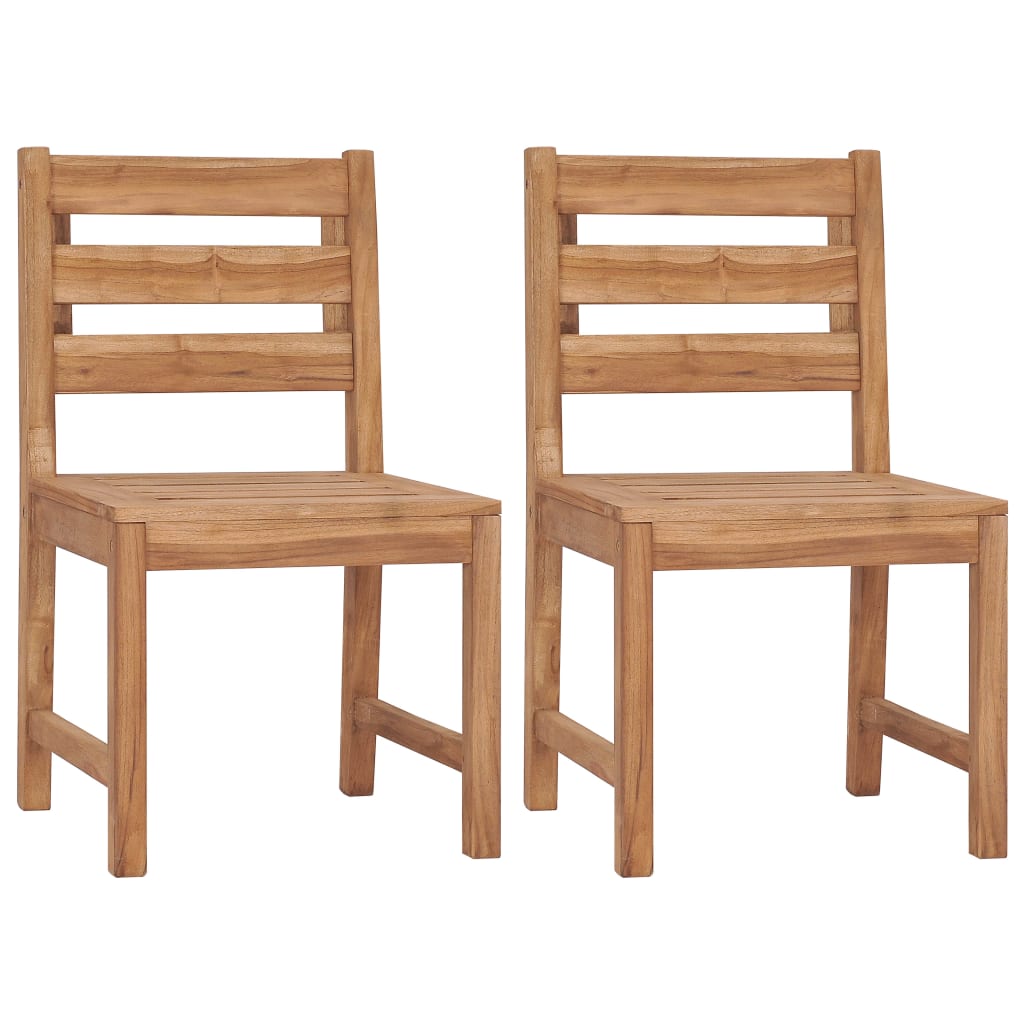 Garden Chairs 2 pcs Solid Teak Wood - Tyrell & Tyrell
