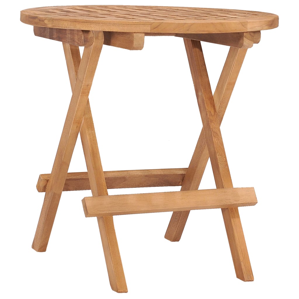 Folding Garden Table 50x50x50 cm Solid Teak Wood - Design Hut