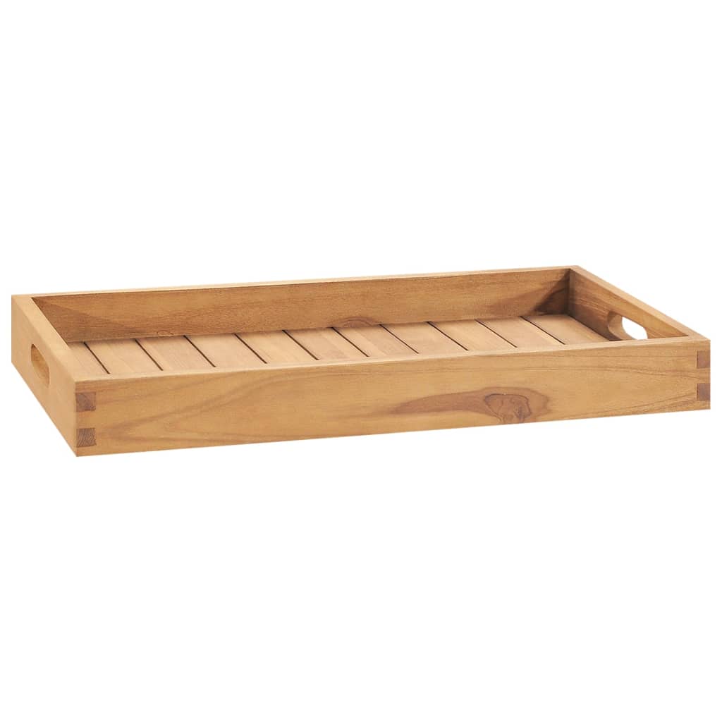 Serving Tray 60x35 cm Solid Teak Wood - Unbeatable Bargains