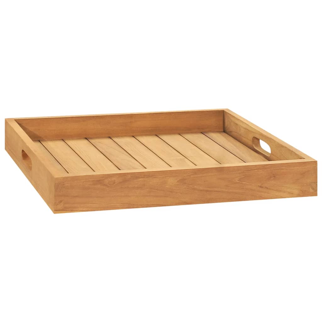 Serving Tray 50x50 cm Solid Teak Wood - Tyrell & Tyrell