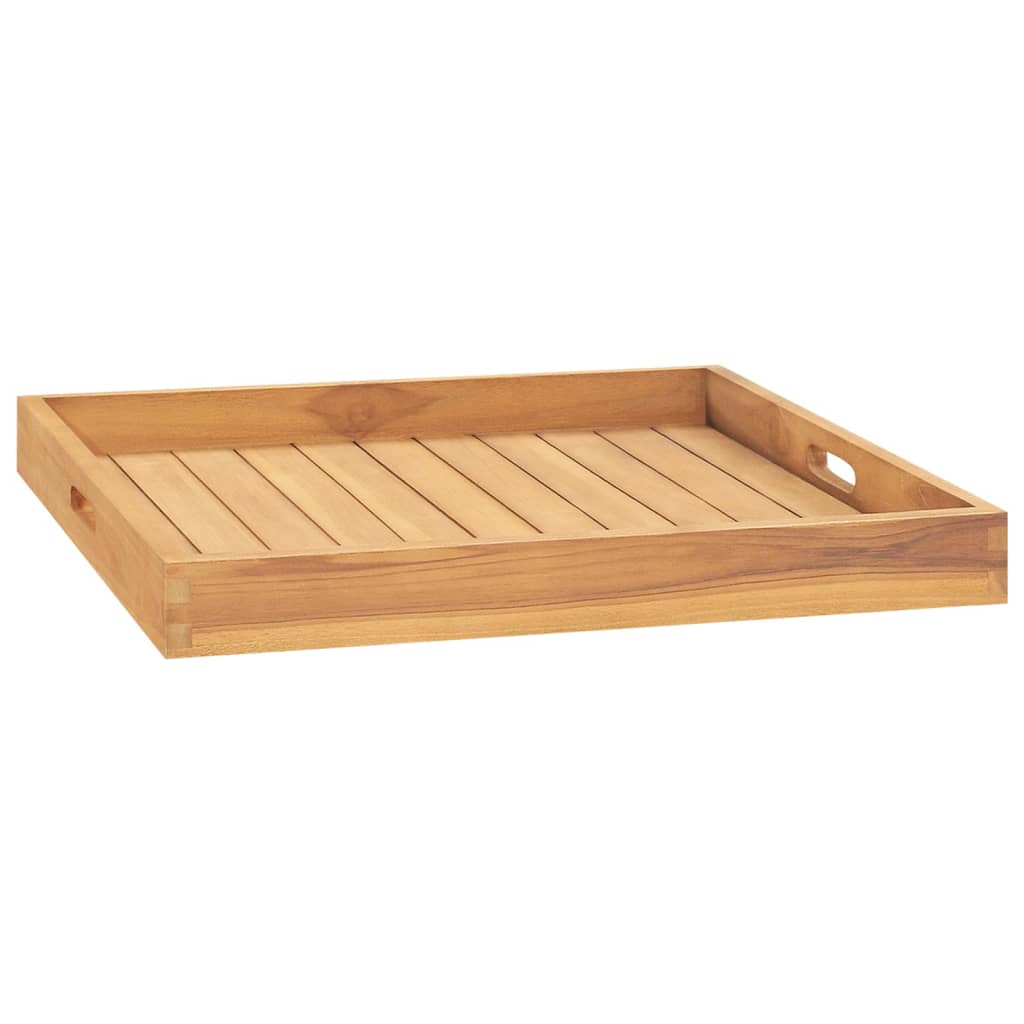 Serving Tray 60x60 cm Solid Teak Wood - Direct Imports